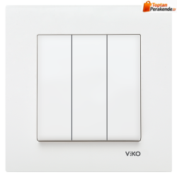 Viko Karre/Meridian Beyaz Üçlü Anahtar Mekanizma (Çerçeve Hariç) 90967068